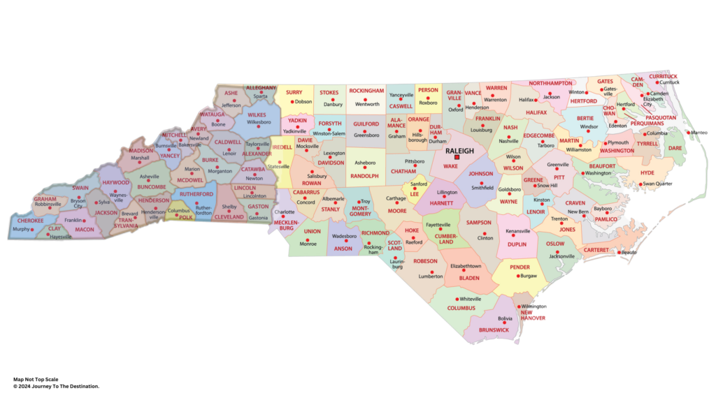 This is a map of Western North Carolina that shows which counties are in the Western North Carolina region.