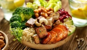 Buddha bowl, healthy and balanced vegan meal_ image by zi3000 from Getty Images (Top Vegan Restaurants in Asheville, NC)